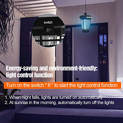 Electric Bug Zapper, Indoor and Outdoor Mosquito Zappers 4200V Black