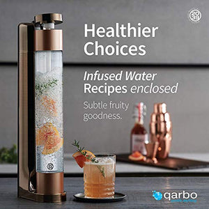 Twenty39 Qarbo - Sparkling Water Maker and Fruit Infuser - Metallic-Red
