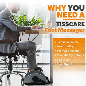 TISSCARE Foot Massager-Shiatsu Massage Machine 1 Count (Pack of 1), Gray