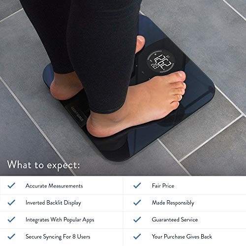 Greater Goods Digital Smart Scale for Body Weight 1 Count (Pack of 1), Black