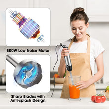 Load image into Gallery viewer, KOIOS Upgraded Immersion Hand Blender, 800W Motor, 12-Speed, 5 in Super Black