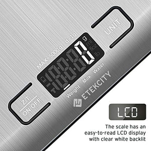 Etekcity Food Kitchen Scale, Gifts for Cooking, Small, 304 Stainless Steel