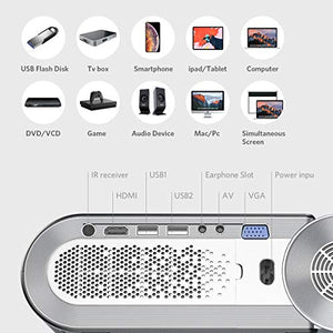 Mini Projector, Vamvo L4200 Portable Video Full HD 1080P 200”...