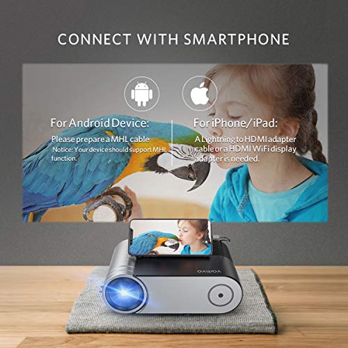 Mini Projector, Vamvo L4200 Portable Video Full HD 1080P 200”...