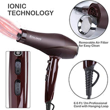 Load image into Gallery viewer, 2000 Watt Hair Dryers, Xpoliman 1 Count (Pack of 1), Brown/Purple