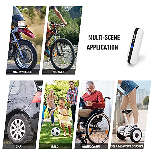 Portable Air Compressor Mini Inflator Electric Pump for Car Mini, A2-white