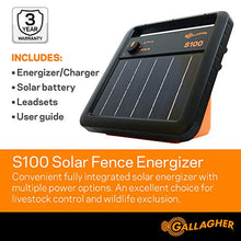 Load image into Gallery viewer, Gallagher S100 Solar Electric Fence Charger | Powers Up to 30 Mile / 100...
