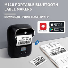 Load image into Gallery viewer, Phomemo M110 Bluetooth Label Maker, Portable Barcode Printer A-Black
