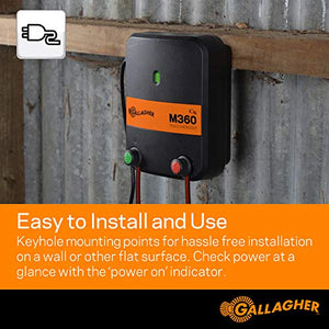 Gallagher M360 Electric Fence Charger | Powers Up to 55 Miles / 250 Acres of...