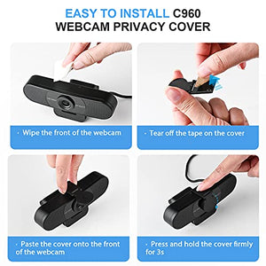 1080P Webcam with Microphone, EMEET C960 Web Camera, 2 Mics Medium, Black