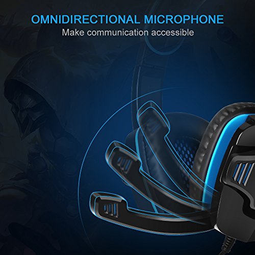 SADES Gaming Headset Headphone for 708GT, Black, Blue black