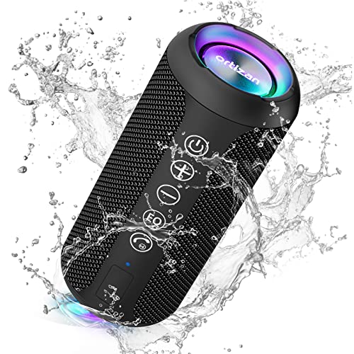 Ortizan Portable Bluetooth Speaker, IPX7 Waterproof Wireless Speaker Black