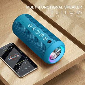 Ortizan Portable Bluetooth Speaker, IPX7 Waterproof Wireless Speaker Blue