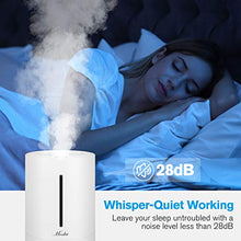 Load image into Gallery viewer, Mooka Humidifier, 4.5L(1.2Gal) Cool Mist Top Fill White