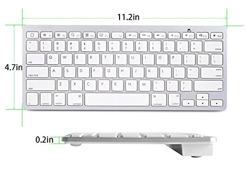 OMOTON Ultra-Slim Bluetooth Keyboard Compatible with 2018 iPad Pro White