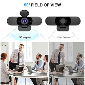 1080P Webcam with Microphone, EMEET C960 Web Camera, 2 Mics Medium, Black