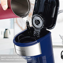 Load image into Gallery viewer, Single Serve Coffee Maker Brewer for K-Cup Blue with Stainless Steel