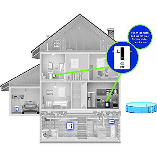 EcoSmart ECO 11 Electric Tankless Water Heater, 13KW at 240 12 x 8 x 4, White