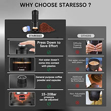 Load image into Gallery viewer, STARESSO (Upgrade) Portable Espresso Machine - Manual Medium, Black