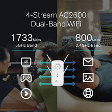Load image into Gallery viewer, TP-Link AC2600 WiFi Extender(RE650), Up to 2600Mbps, Dual Band AC2600, white