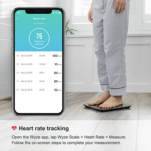 WYZE Smart Scale for Body Weight, Wireless Digital 1 Count (Pack of 1), Black