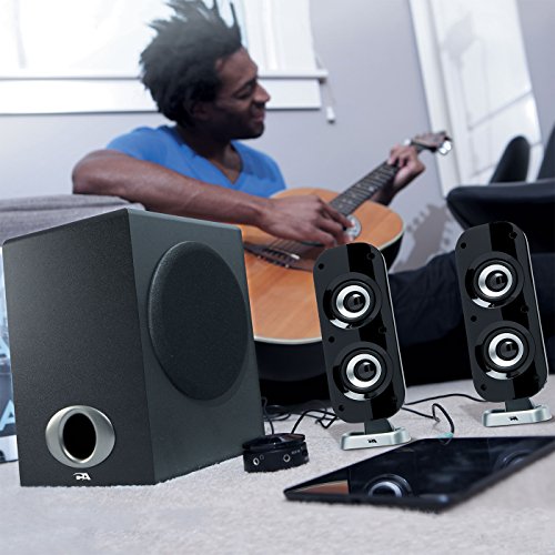 Cyber Acoustics High Power 2.1 Subwoofer Speaker System with 80W of –...