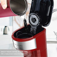 Load image into Gallery viewer, Single Serve Coffee Maker Brewer for K-Cup Red with Stainless Steel