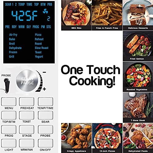 NUWAVE Bravo Air Fryer Oven, 12-in-1, 30QT XL Large Capacity Digital silver