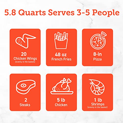 COSORI Pro II Air Fryer Oven Combo, 5.8QT Max Xl Large Cooker 5.8 QT, BLACK