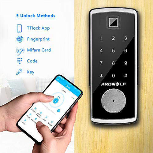 Ardwolf A70 Keyless Entry Bluetooth Dead-Bolt Door Lock with Silver