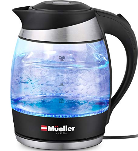 Mueller Premium 1500W Electric Kettle with SpeedBoil Tech, 1.8 Medium, Black