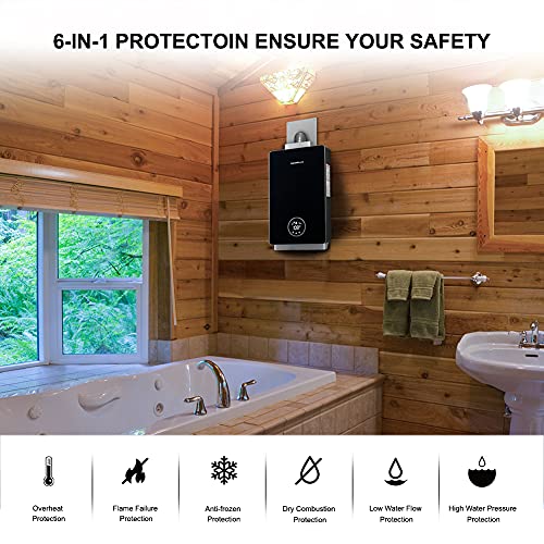 Tankless Water Heater, Camplux Constant Propane Liquid Propane, Black