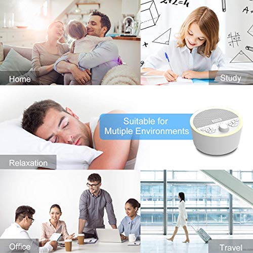 Exmate White Noise Machine, Night Light Sleep 7 Count (Pack of 1),