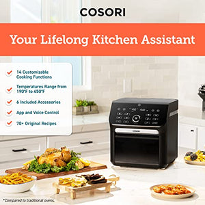 COSORI Air Fryer Oven Combo 7 Qt, Countertop 7 QT-Air Oven, Black