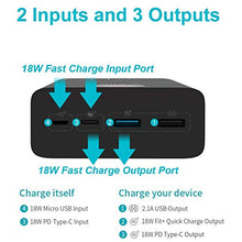 Load image into Gallery viewer, ROMOSS 40000mAh Power Bank, 18W PD&amp;QC Fast Charge L:6.7 x 3.2 x 1.7 in, black
