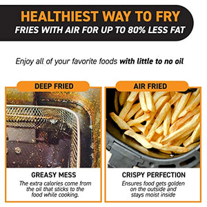 Gourmia Air Fryer Oven Digital Display 7 Quart Large AirFryer Medium, Black