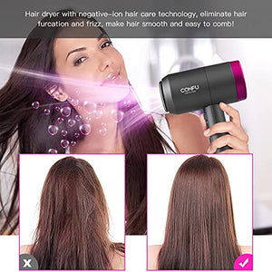 Hair Dryer, Powerful Lightweight Negative Ionic Blow 3 Heat Grey