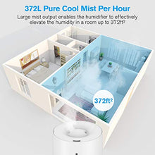 Load image into Gallery viewer, Mooka Humidifier, 4.5L(1.2Gal) Cool Mist Top Fill White