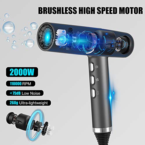 slopehill Hair Dryer with Unique Brushless Motor | IQ 1 Count (Pack of 1)