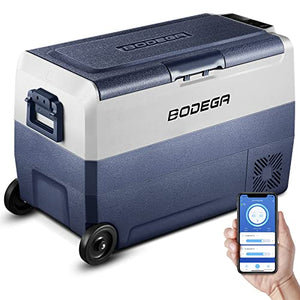 【Upgraded】BODEGA 12 Volt Refrigerator, Portable Freezer, Car 53 Quart, blue