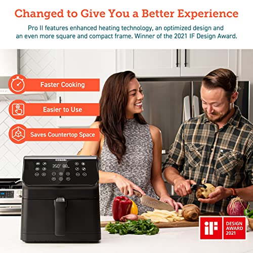 COSORI Pro II Air Fryer Oven Combo, 5.8QT Max Xl Large Cooker 5.8 QT, BLACK