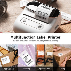 Phomemo M220 Label Maker, Upgrade 3 Inch Barcode 3.14 Inch, white
