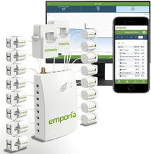 Load image into Gallery viewer, Emporia Smart Home Energy Monitor with 16 50A Circuit Level Sensors | Real...