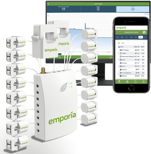 Emporia Smart Home Energy Monitor with 16 50A Circuit Level Sensors | Real...