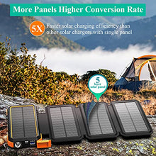 Load image into Gallery viewer, BLAVOR Solar Charger with Foldable Panels, Outdoor Power Bank 18W Fast Orange
