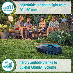 Gardena 15002-41 SILENO City 5400 sq ft Robotic Lawn Mower, Grey Gray