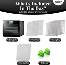 Load image into Gallery viewer, Magic Mill Food Dehydrator Machine - Easy 7 Trays Stainless Steel, Black