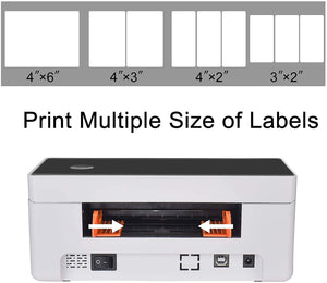LabelRange LP320 Label Printer – High Speed 4x6 Thermal White+Orange