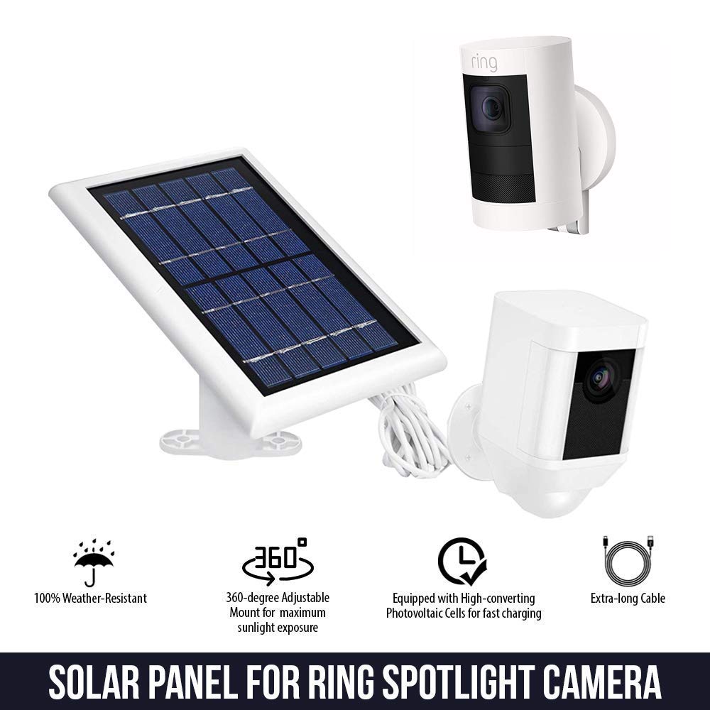 Solar Panel for Ring Spotlight Camera, Power Your 2 Panels