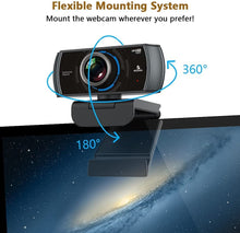 Load image into Gallery viewer, NexiGo N980P 1080P 60FPS Webcam with Microphone and Software Control, USB...